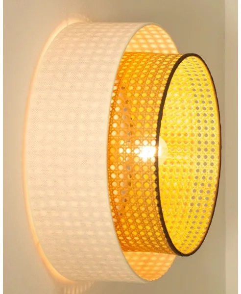 Mennyezeti lámpa NATIA 1xE27/60W/230V, fehér/barna