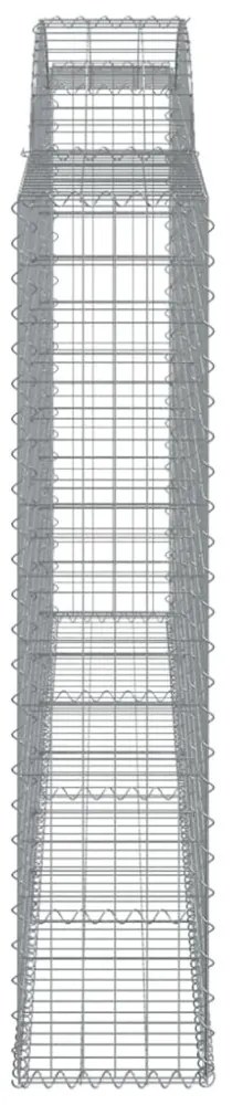 3 db íves horganyzott vas gabion kosár 300x30x140/160 cm