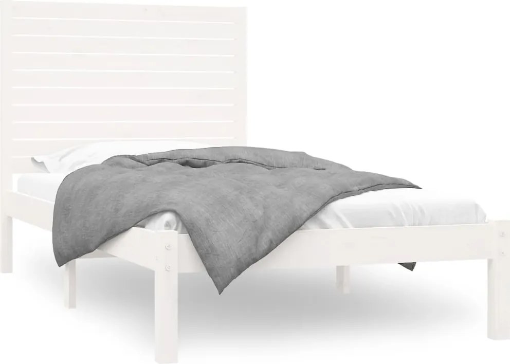 vidaXL fehér tömör fa ágykeret 90 x 200 cm