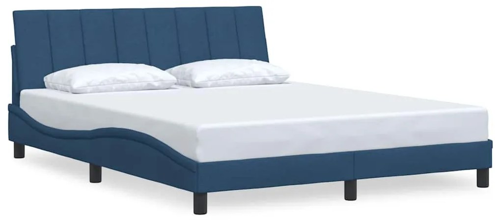 kék szövet ágykeret matrac nélkül Hanko 160 x 200 cm