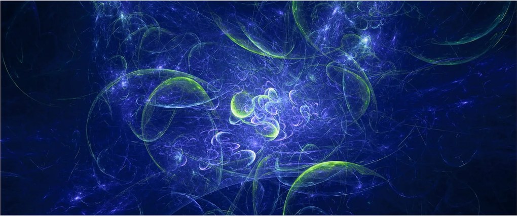 Kép - kék absztrakció (120x50 cm)