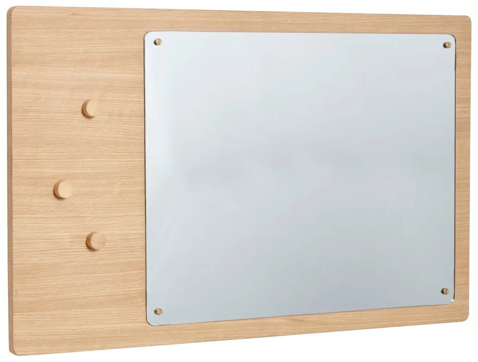 Fali tükör tömörfa kerettel 80x50 cm Split – Hübsch