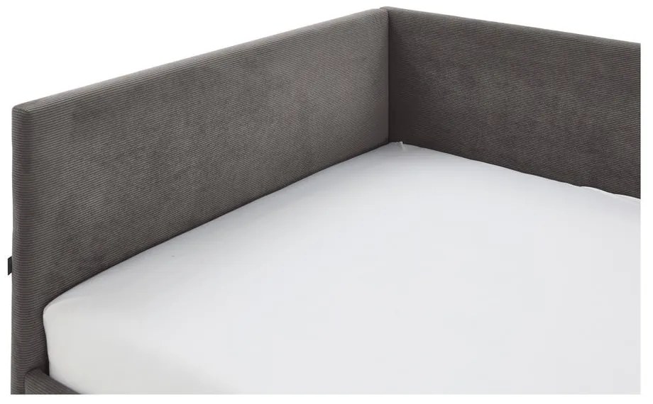 Antracitszürke kárpitozott sarok gyerekágy ágyrács nélkül 120x200 cm Cool – Meise Möbel