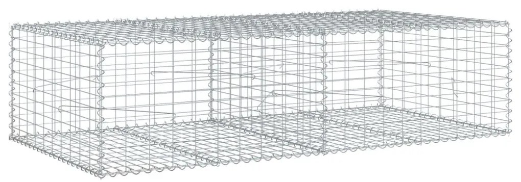 horganyzott vas gabion kosár fedéllel 200 x 100 x 50 cm