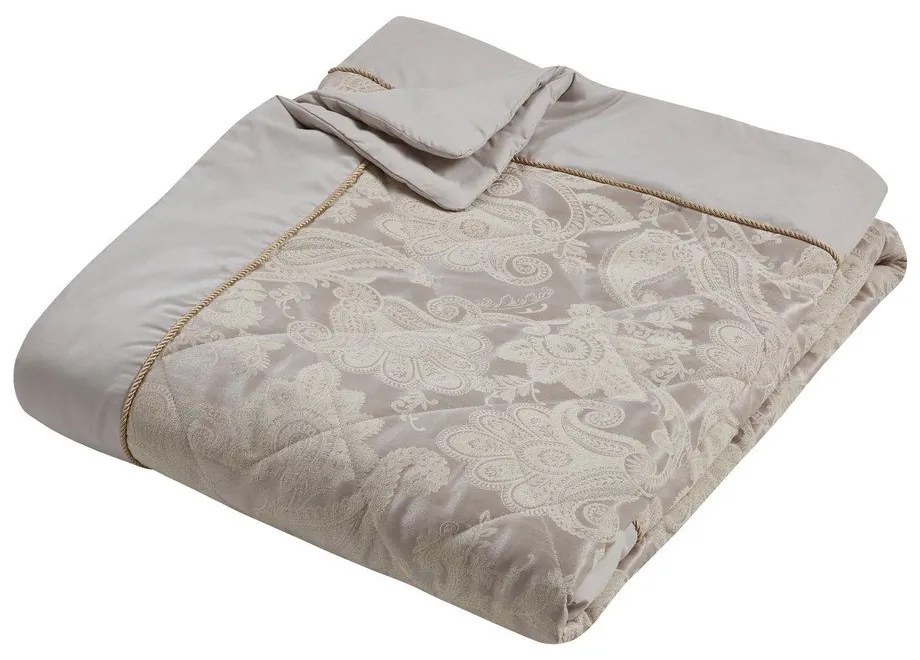 Bézs jacquard steppelt ágytakaró 240x260 cm Opulent Jacquard – Catherine Lansfield