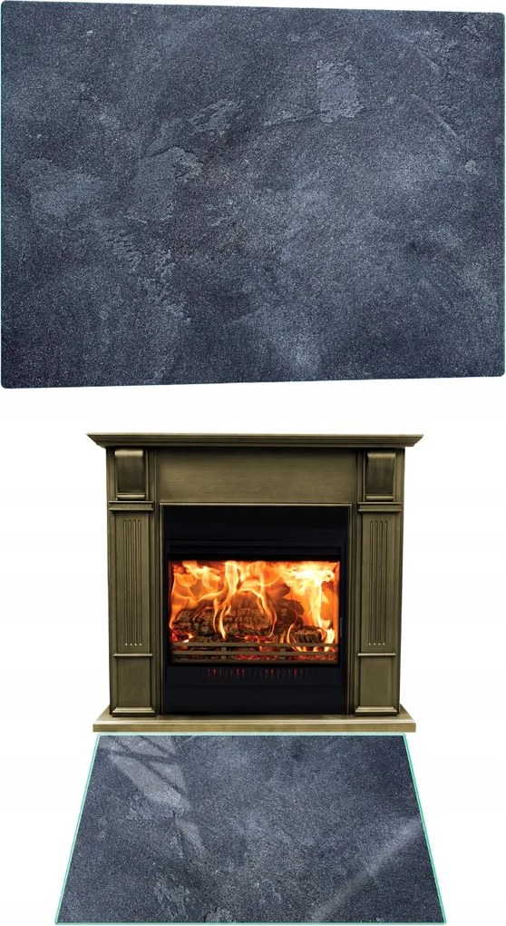 Kandalló Alatti Üveg Edzett Üveg Állvány Méret 52x45cm Grafika Kő