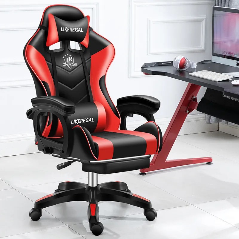 Likeregal 920 gamer szék lábtartóval piros masszázs funkcióval (LI-SW110PI)