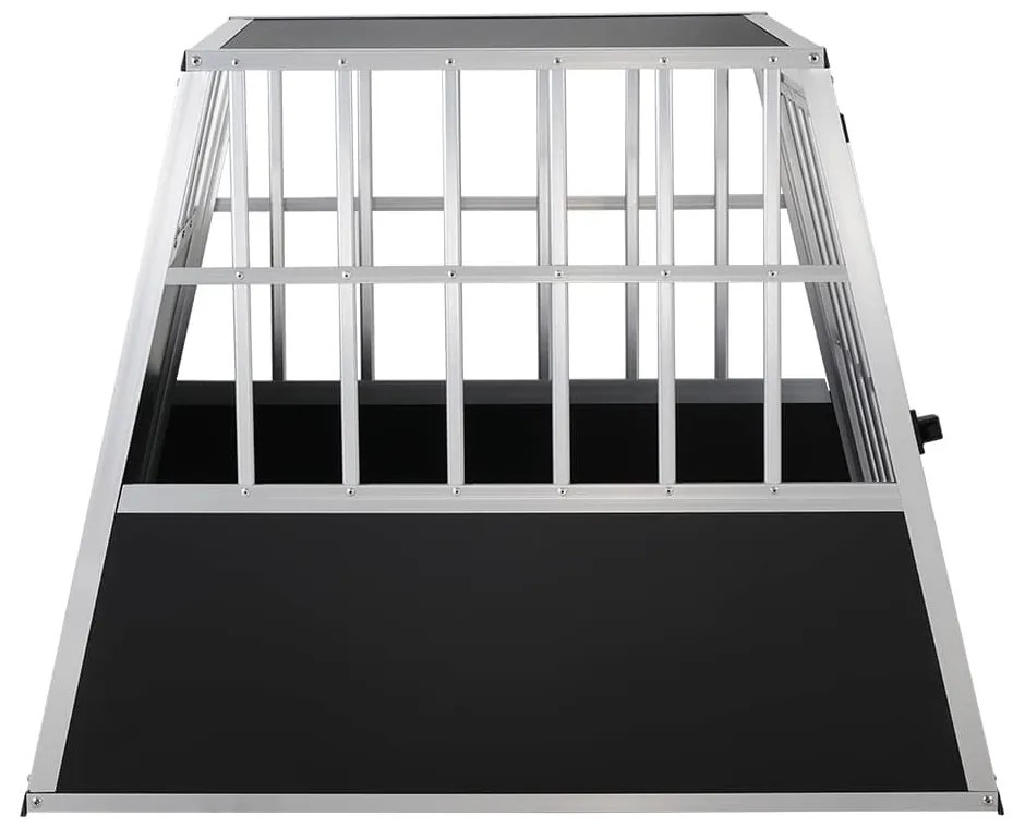 BRUNO kutyaszállító box, 66x90x72cm, ezüst/fekete