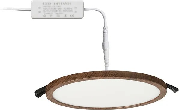 RENDL HUE R 17 süllyesztett lámpa dekoratív sötét dió 230V LED 18W 3000K