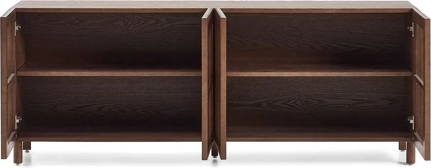 Sötétbarna komód diófa dekorral 181x71,5x42,5 cm Beyla – Kave Home