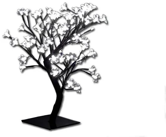 NEXOS Dekoratív fa virágokkal LED 45 cm hideg fehér