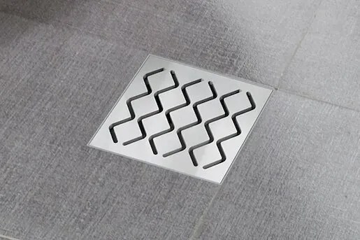 Ravak lefolyó 10 cm rozsdamentes acél, fényes, hullámos X01435