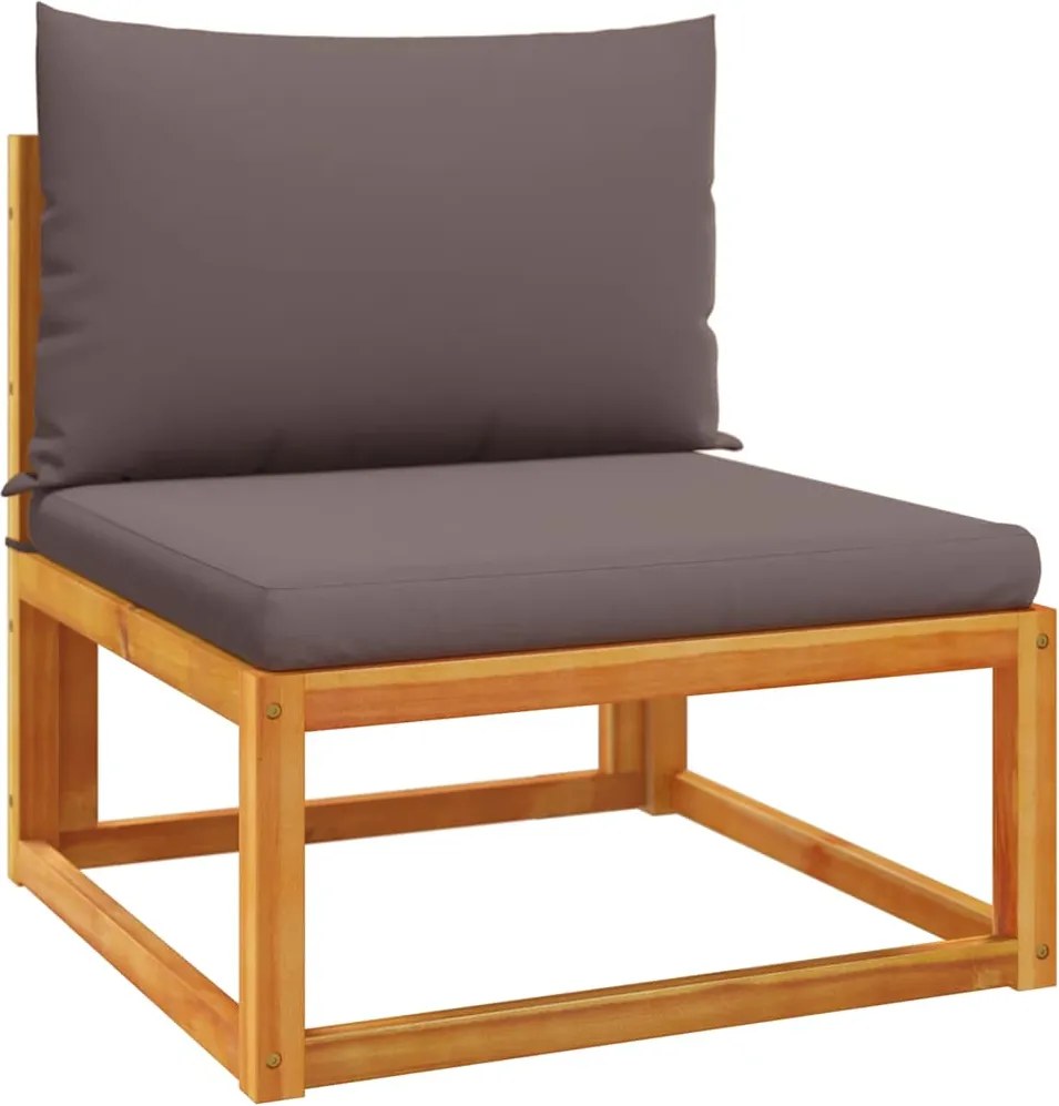 vidaXL karfa nélküli kerti kanapé párnákkal, akácfából és kötélből
