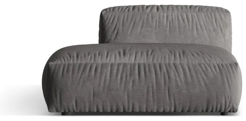 Szürke bársony kanapé modul (bal oldali) Martina – Micadoni