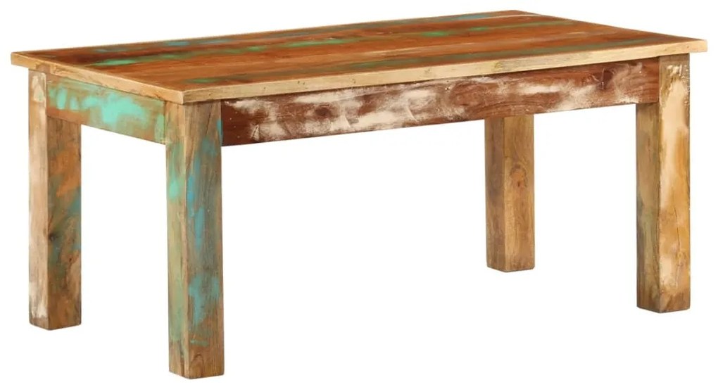 Tömör újrahasznosított fa dohányzóasztal 100 x 55 x 45 cm
