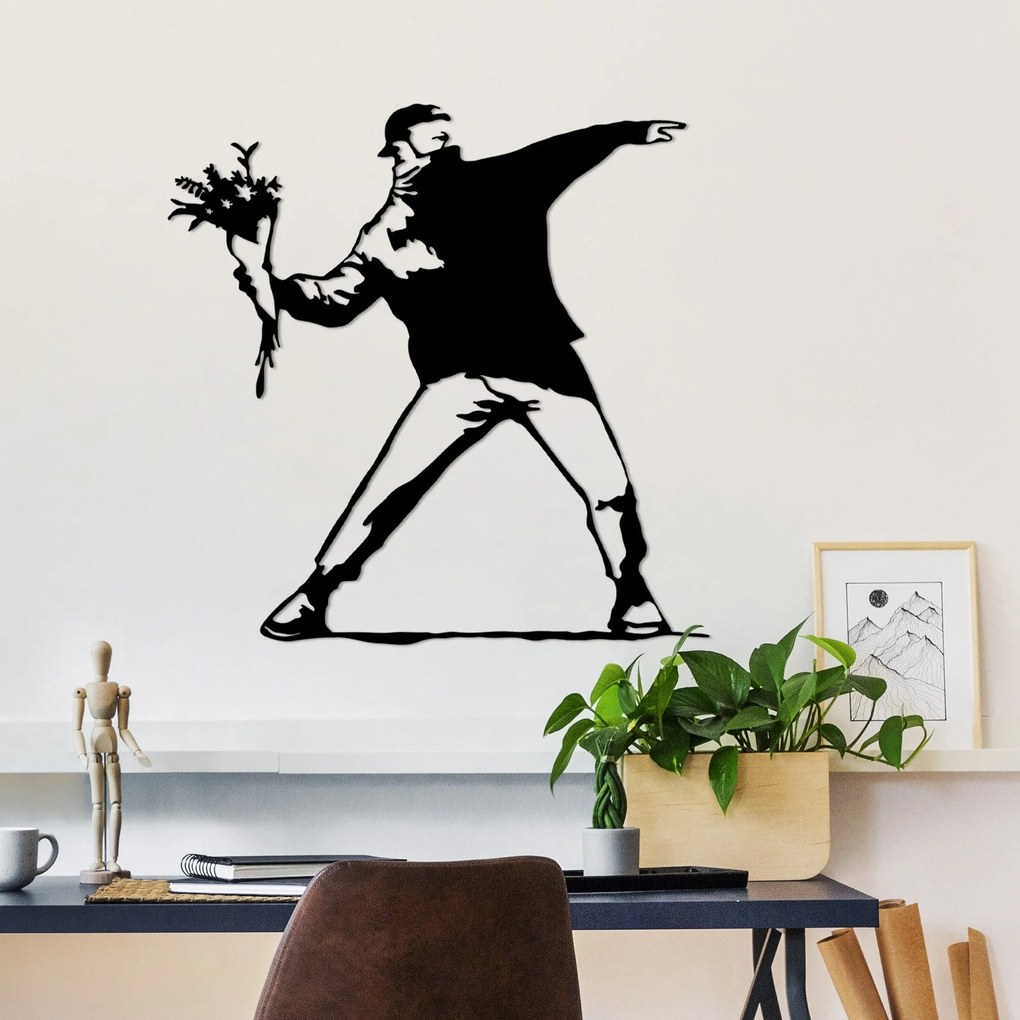 Fém fali dekoráció, Banksy Metal 01