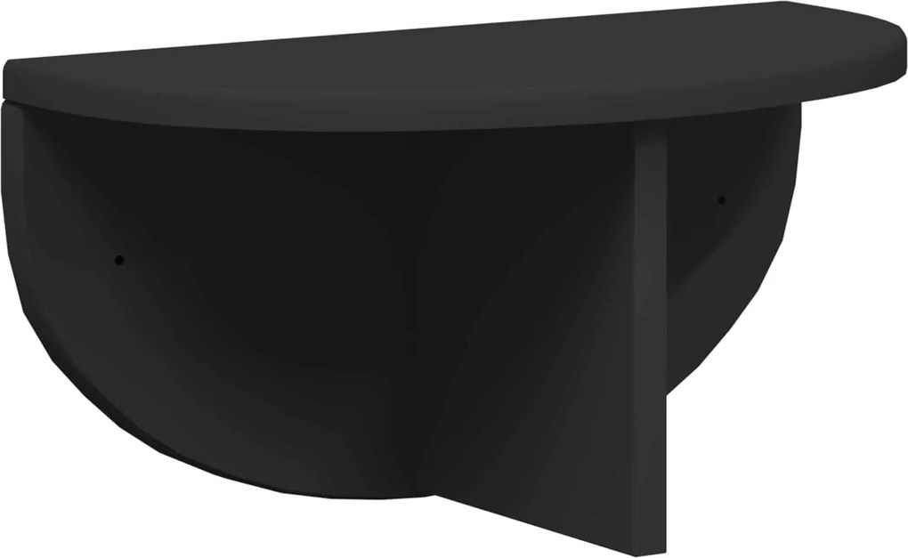 vidaXL Falpolc Falra szerelhető Fekete 38 x 19 x 19 cm Faanyag
