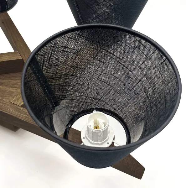 Brilagi - LED mennyezeti lámpa ANTHONY 5xE14/40W/230V dió/fekete