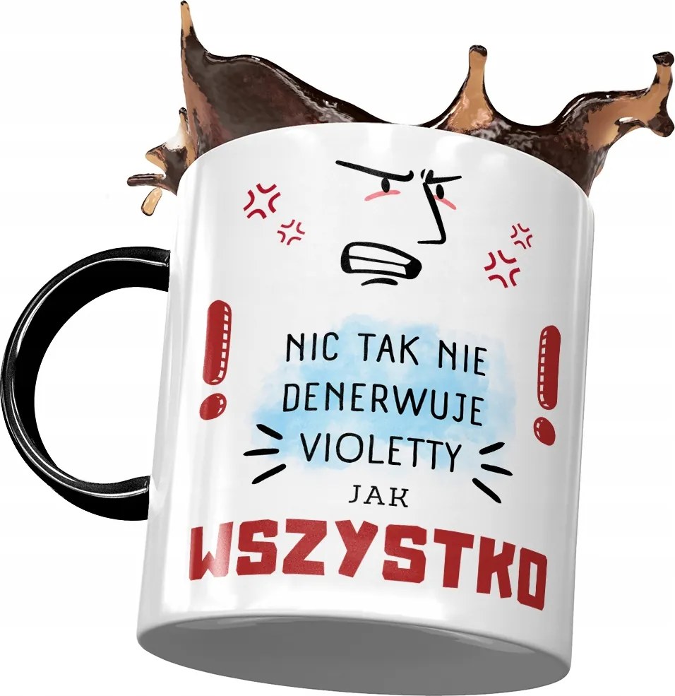 Fekete Bögre Violetta Barátnő Feleség Ajándék Nyomtatott Fotóval