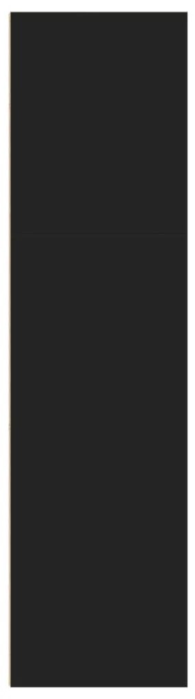 fekete szerelt fa könyvespolc 40 x 30 x 114 cm