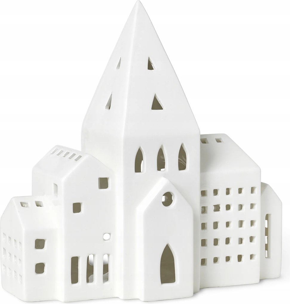 Kähler Urbania Teamécsestartó Házikó Fehér City