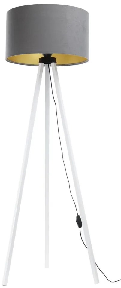 Állólámpa STANDART 1xE27/60W/230V szürke/fehér