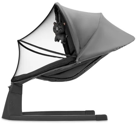 KINDERKRAFT LUMI 2v1 gyerek hinta dallammal, 4xAAA, sötétszürke