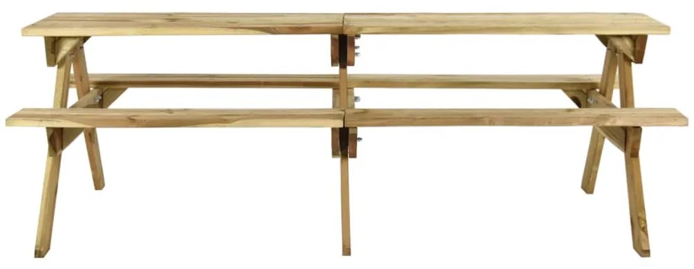 vidaXL impregnált fenyőfa piknikasztal padokkal 220 x 122 x 72 cm