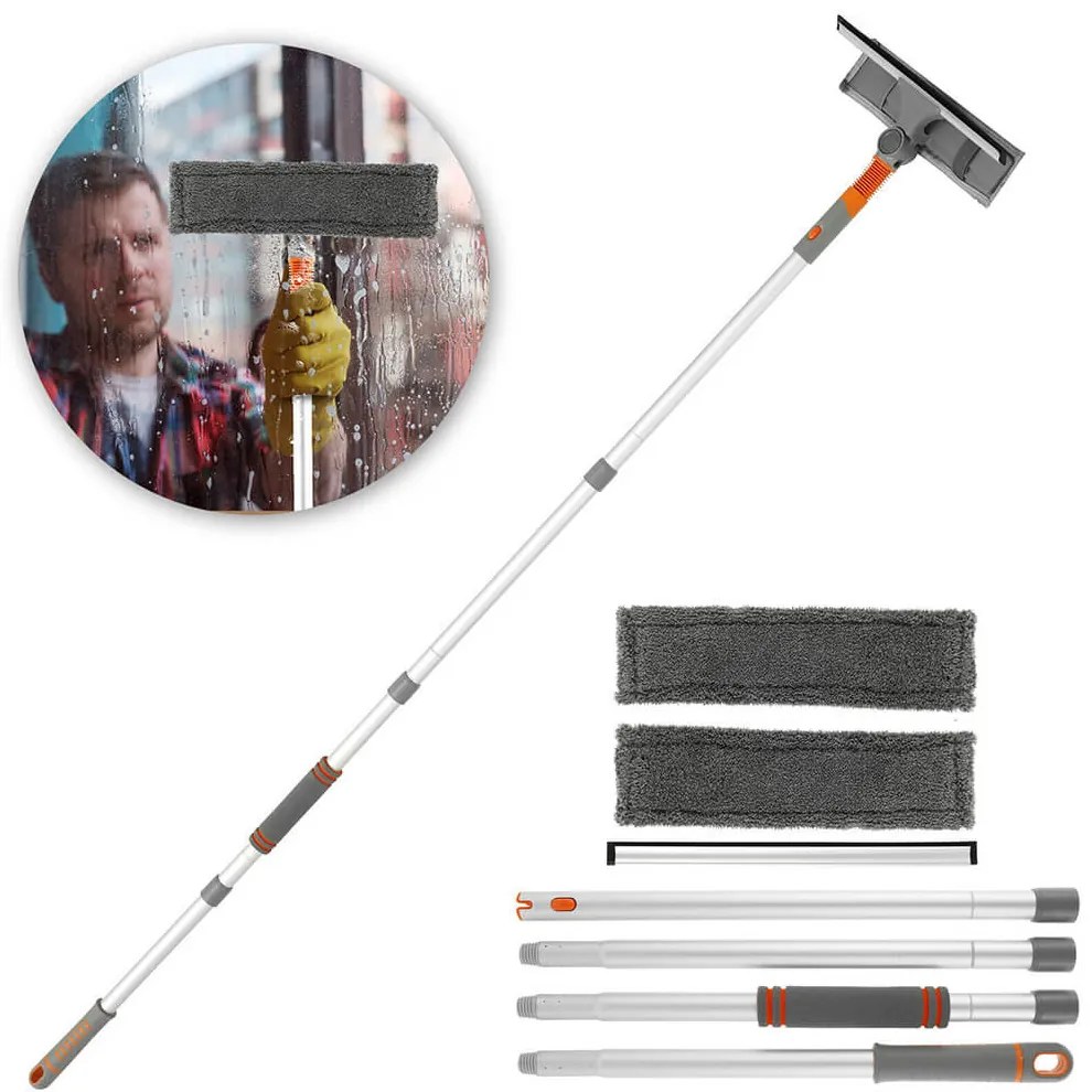2 az 1-ben ablakmosó szett, hosszabbítható nyéllel