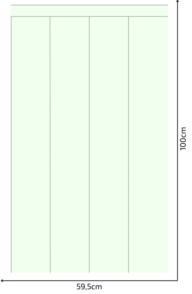 PIPPER. Textil öntapadó tapéta - Egy téglalap - Menta színű Méret: 60cm, Szín: Kombináció