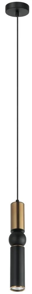 ITALUX PND-14290-1-BRO-BK - Csillár zsinóron ISIDORA 1xGU10/25W/230V fekete/bronz