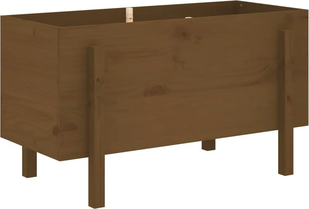 vidaXL mézbarna tömör fenyőfa kerti magaságyás 101 x 50 x 57 cm