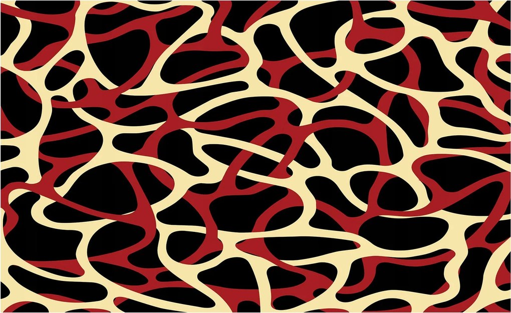 Fotótapéta Absztrakt piros és fekete vonalak fekete alapon 200x140 +ragasztó