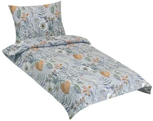 Bellatex Levelek krepp ágyneműhuzat lila, 140 x 200 cm, 70 x 90 cm, 140 x 200 cm, 70 x 90 cm