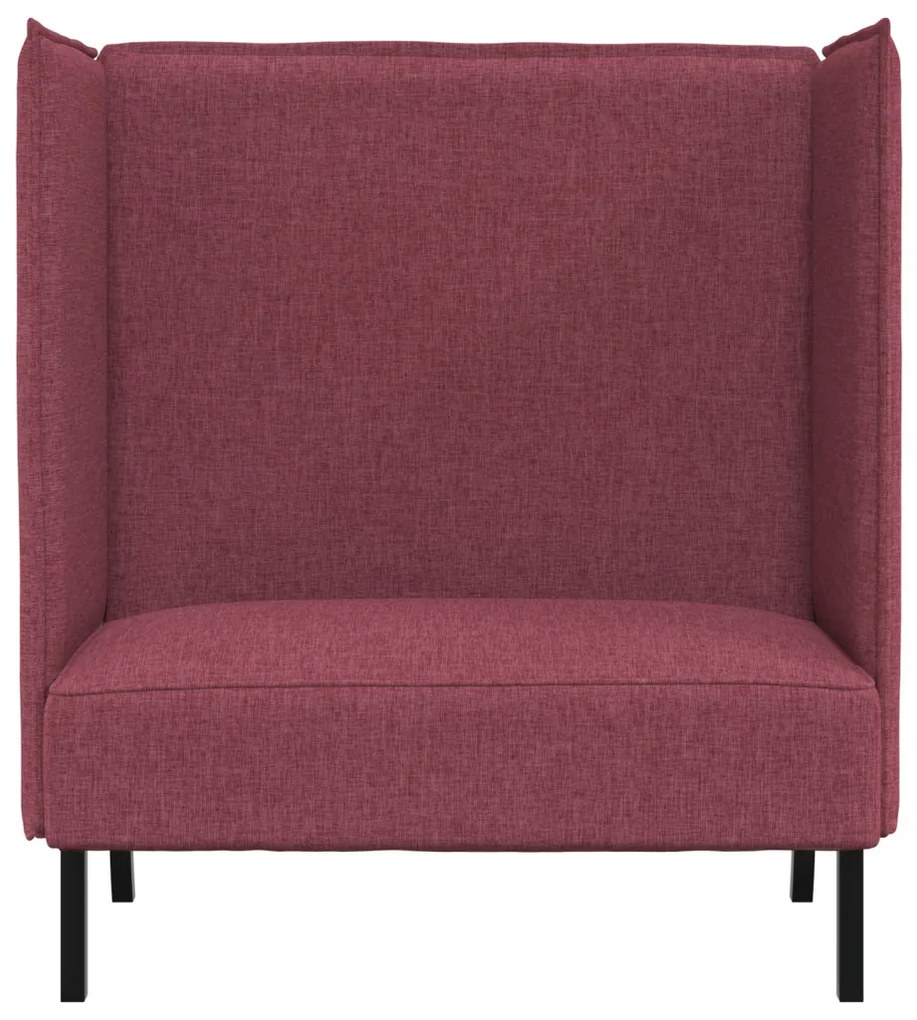 Magas Háttámlású Kanapé Burgundi Vörös 109x56x121 cm Szövet