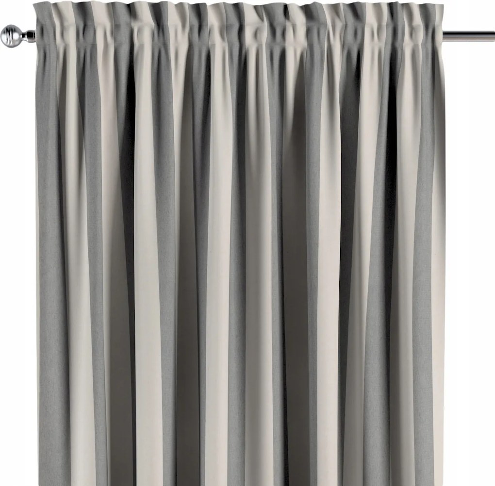 Csatornafüggöny frufruval 1 db 140x260cm fekete