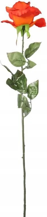Mesterséges Egyetlen Rózsa Narancs Őszi Virág Sír Kiegészítő 70 cm