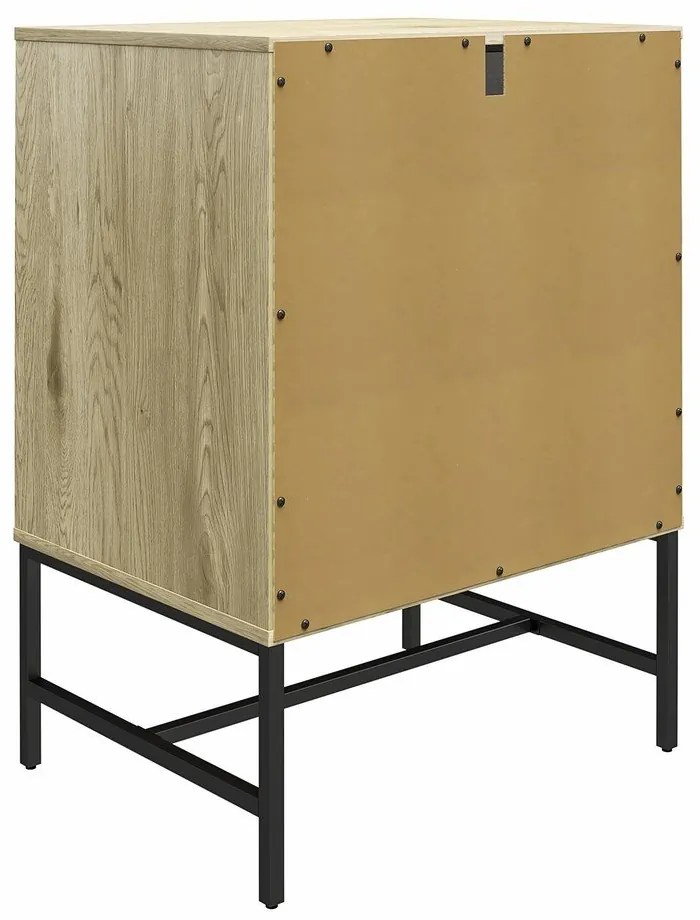 Natúr színű bortartó szekrény borovi fenyő dekorral, palackok száma 6, 60x83 cm Tamlin - Queer Eye