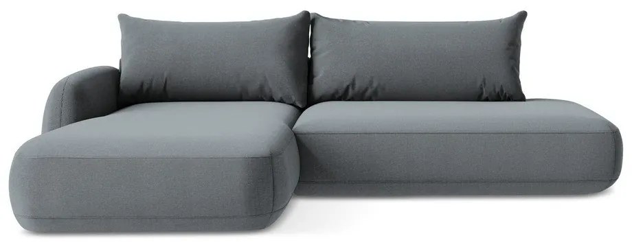 Szürkéskék kinyitható sarokkanapé (bal oldali-heverő résszel) Hale – Makamii