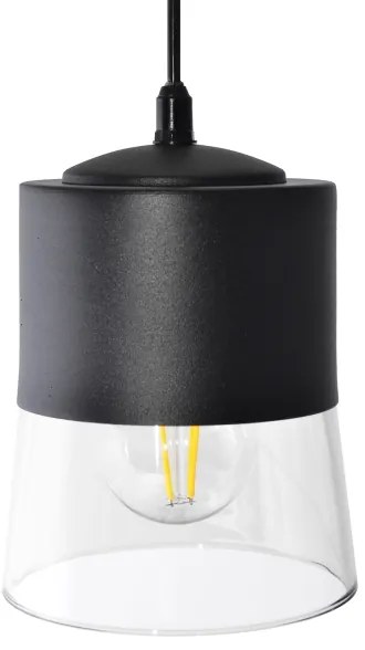 Csillár zsinóron FERGIE 1xE27/15W/230V fekete