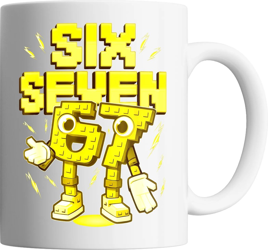 Bögre 330ml Six Seven 67 Steal A Brainrot Roblox Ajándék Név