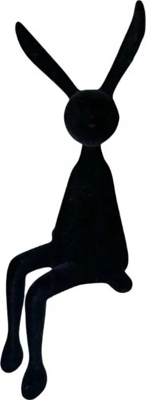 Figura Dekoráció Nyuszi Ülő Húsvéti figura fekete 29 cm