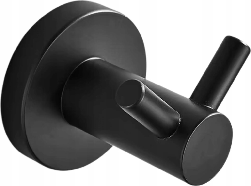 Akasztó Dupla Törölközőtartó Ruházat Fekete Acél 304 Borg Hygiene