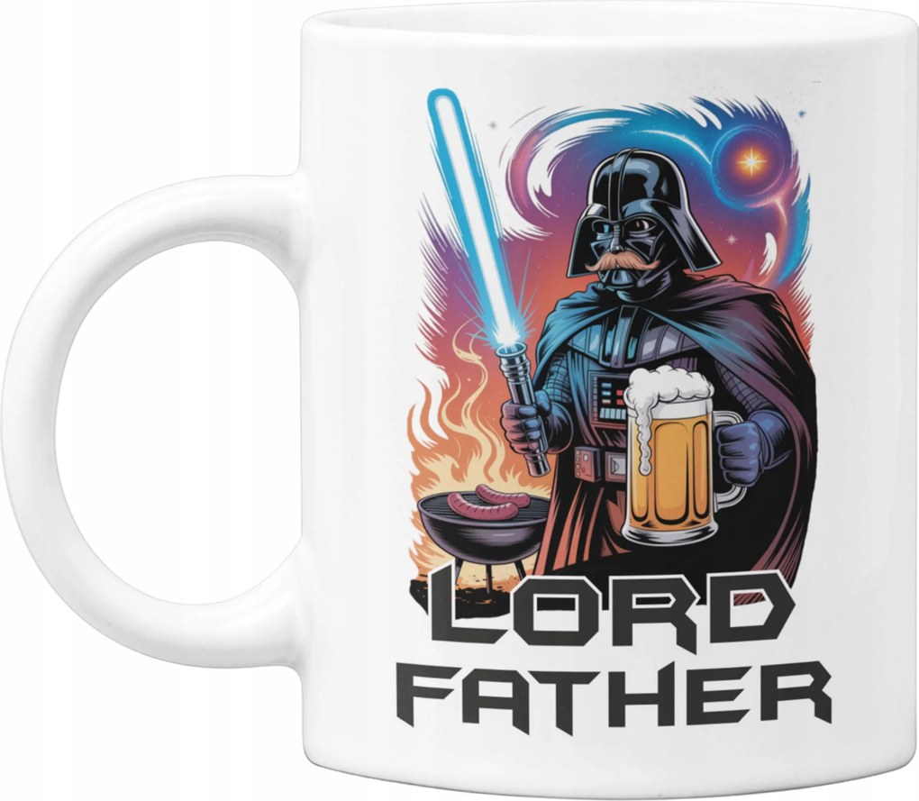 Bögre Apák napjára Szuper Apák napi ajándék, a következő felirattal: "És én csak sétálok és