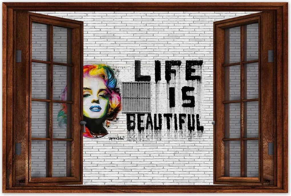 Poszterek 60x40 Banksy Life is beautiful