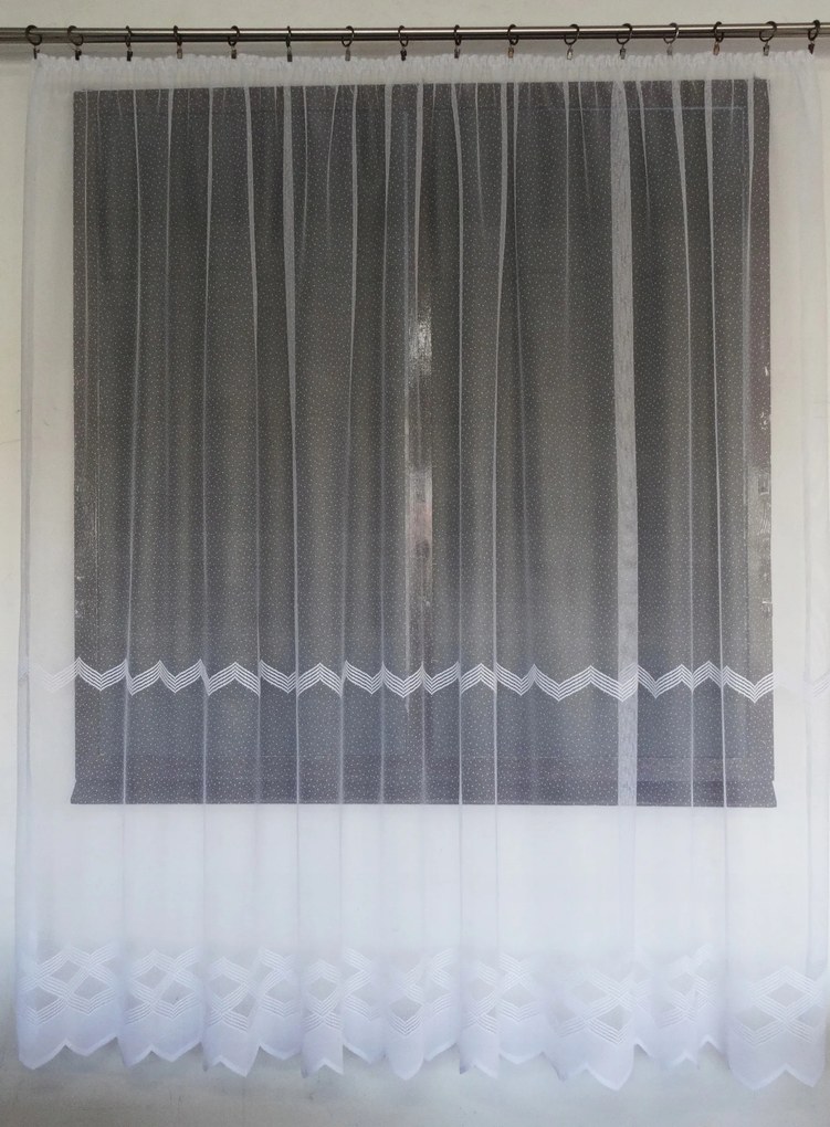 Mg Függöny 21/100 Fehér 280x200cm kész szalaggal