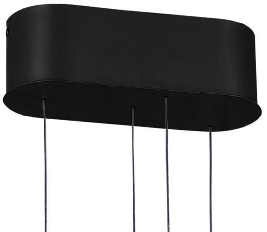 Klausen 142039 - LED Dimmelhető csillár zsinóron LIV LED/50W/230V fekete + távirányító