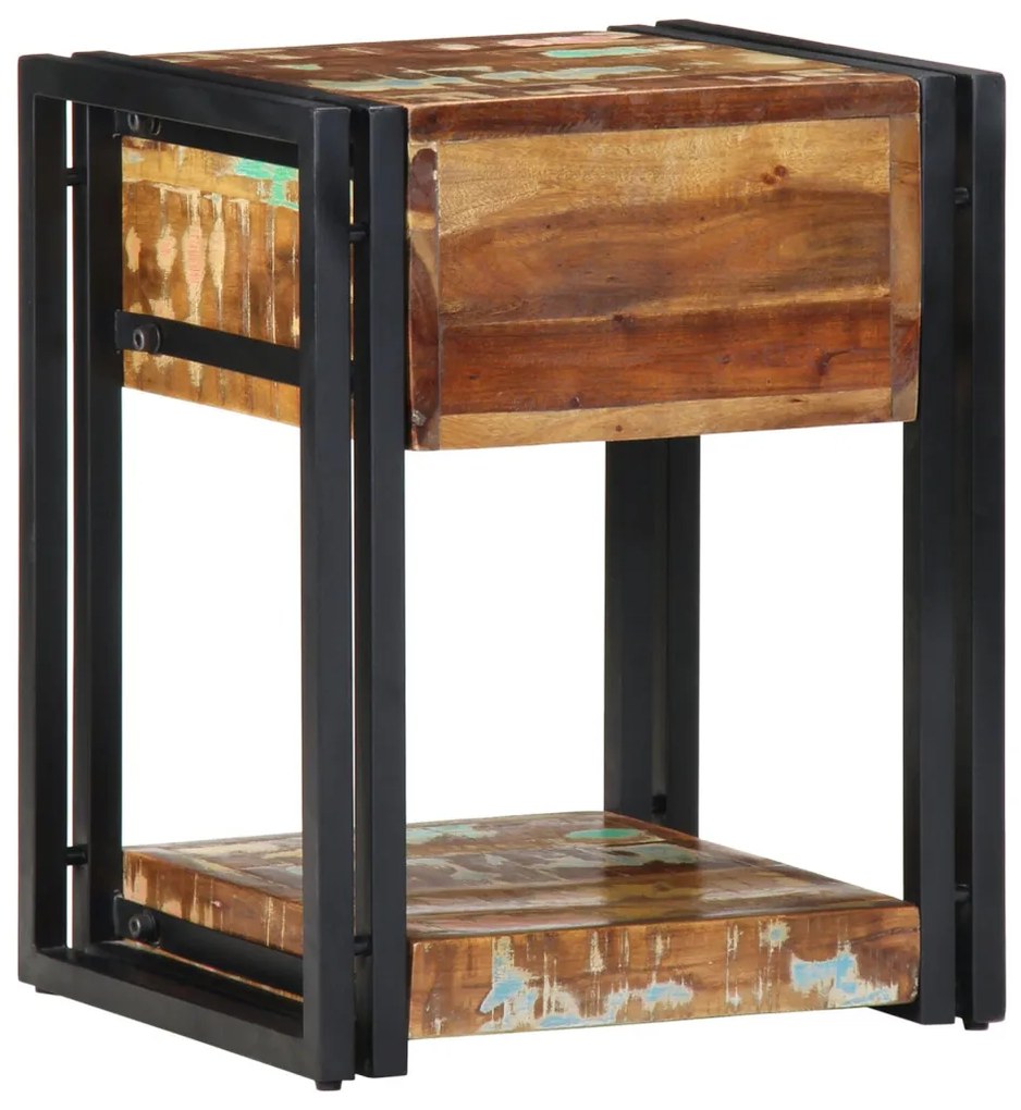 Éjjeli Szekrények 2 db 40x35x50 cm Tömör fa újrahasznosított