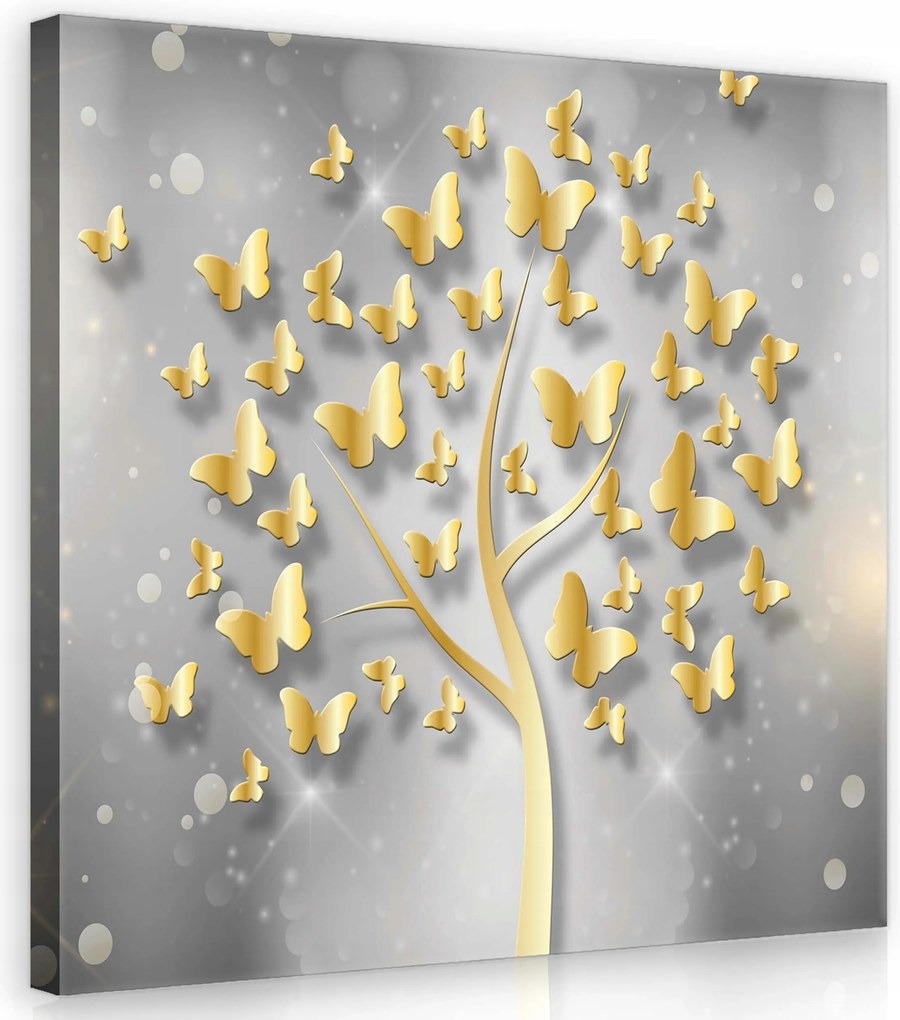 Vászonkép 40x40 Arany álmok Stílus és finomság a minimalista otthonhoz