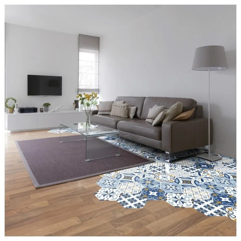 Hexagons Jelilna 10 db-os matrica szett padlóra, 20 x 18 cm - Ambiance